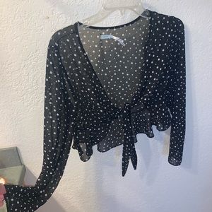 Polka dot tie top